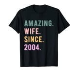 19th Year Wedding Anniversary - Amazing Wife Since 2004 Epic T-Shirt