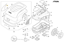 Couverture Droite Original Stiga a3000 Rtk Robot Tondeuse 322110191/0
