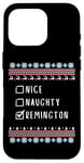 Coque pour iPhone 16 Pro Gentil Coquin Noël Remington Pull Moche