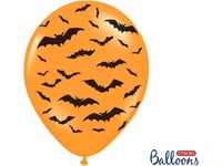 Party Deco Halloween-Ballonger, Fladdermöss, Orange, 30 Cm, 50 St Universal