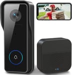 XTU Wireless WiFi Video Doorbell Camera with Chime, 2K HD Smart 2 Piece Set 