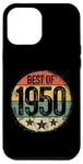 Coque pour iPhone 12 Pro Max Best Of 1950 Cadeau d'anniversaire 75e anniversaire pour homme femme 75 ans