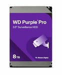 WD Purple Pro 8TB Smart Video 3.5" Internal Hard Drive, HDD with OptiNAND Technology, 550TB/year workload rating, 256MB Cache, 7200RPM, AllFrame Technology, up to 64 HD Cameras, up to 32 AI streams