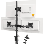 Triple Monitor Arm Desk Mount For 17″-32″ 9KG | Pole PC Computer Screen Black