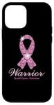 Coque pour iPhone 12 mini Warrior Ruban rose de sensibilisation au cancer du sein Taille S