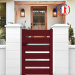 Portillon en kit aluminium sah dimensions L.1000 (entre piliers) x H.1500 mm Couleurs Rouge (ral 3004)