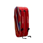 HUNDRED Debut Badminton and Tennis Racquet Kit Bag (Red) | Material: Polyester | Multiple Compartment with Side Pouch | Easy-Carry Handle | Padded Back Straps | Front Zipper Pocket (Red, 6 in 1)