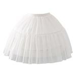 Dambalett Tyll Svans Tutu kjol Kontrastfärg Satin Kant Layered Ruff