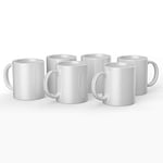 Cricut Mixte adulte Cricut Mugs vierges - Blanc - 355 ml (12 oz) - 6 tasses à sublimation Infusible Ink - Pour une utilisation avec Cricut Mug Press et Cricut Infusible Ink, Céramique (Lot de 1)