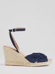 L.K.Bennett Angela Suede Espadrille Wedge Sandals, Navy