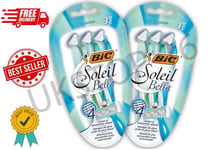 BIC Soleil Bella Women's Disposable Razors - Bundle of 2 Packs of 3