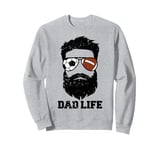 Soccer Football Dad Messy Hair Beard Soccer Football Dad Sweatshirt