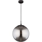 Etc-shop - Lampe suspension plafonnier design boule filament fumée salon lampe en verre noir mat dans un ensemble comprenant des ampoules led