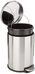 Amazon Basics Poubelle ronde à fermeture douce, Nickel, 20 l (5.3 Gallons)