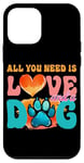 Coque pour iPhone 12 mini Tout ce dont vous avez besoin, c'est de l'amour et d'une empreinte de patte de chien