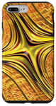 Coque pour iPhone 7 Plus/8 Plus Ensemble mandelbrot jaune doré, orange, marron et brun clair
