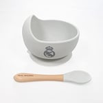 smartketing Set de Alimentación Oficial Para Bebé Real Madrid C.f d'alimentation Bébé Unisexe, Gris, Petite Taille