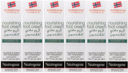 Neutrogena Norwegian Formula Nourishing Foot Cream (6 x 50ml) For Dry Damaged