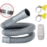 Tuyau d'évacuation d'eau, 1.5M Tuyau de Vidange Universel Flexible d'évacuation Universel Kit de Rallonge de Tuyau, pour Lave-Vaisselle et Machine à