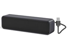 ADELGO Mini Portable Soundbar, USB Powered Computer Speaker Laptop Speaker for Desktop, PC, Checkout Counter - Plug and Play (Grey)