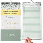 2025 Calendar Family - Family Planner 2025 With 5 Columns - Calendar 2025 as Monthly Planner - Wall Calendar 2025-2025 calendar UK - Calendars 2025 Jan. To Dec. 25 - Monthly Family Calendar 2025