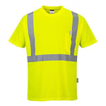 Portwest T-Shirt Hi-Vis Pocket, Couleur: Jaune, Taille: S, S190YERS