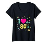 Womens I Love The 80s 80s Clothes for Women and Men V-Neck T-Shirt