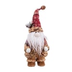 Julgranskula Multicolour Polyfoam Tyg Tomte 14 x 13 x 36 cm