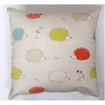 45cm Woodland Hedgehog Duck Egg cream Filled Cushion