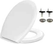 CUQOO Oval Toilet Seat Soft Close - Quick Release Toilet Seat - O Shape Soft