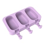 PURE4U Lot de 2 moules à glace en silicone | Moules à popsicle pour enfants | Moule à glace créatif | Sans BPA | Réutilisable avec couvercle (forme classique, rose)