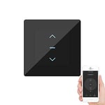 MOES Interrupteur de rideau intelligent WiFi -Pour rideaux motorisés et stores roulants - Compatible avec l'application Tuya/Smart Life - Télécommande - Contrôle vocal Alexa et Google Home - Noir