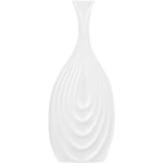 Vase Décoratif de Forme de Cruche fabriqué en Céramique Blanche de 39 cm de Hauteur au Style Moderne Beliani