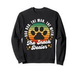 Vintage Dog Dad The Man The Myth Snack Dealer Father Day Sweatshirt