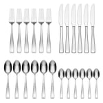 Oneida Moda II 24 Piece Stainless Steel Cutlery Set Dishwasher Safe Rustproof