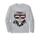 Cat Iraq Flag Sunglasses - Cool Iraqi Cat Long Sleeve T-Shirt