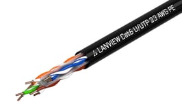 Lanview samlet kabel - 305 m - svart