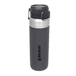 Stanley Quick Flip Gourde Isotherme 1.06L Charcoal - Étanche - Bouteille Isotherme - Couvercle à Bouton-pression - Thermos Sans BPA - Compatible avec Porte-Gobelet - Va au Lave-Vaisselle