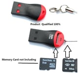 Lecteur USB carte Micro SD SDHC t-FLASH, Couleur: Noir Rouge, Modele: Cle USB