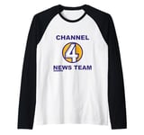 Anchorman Channel 4 News Team Logo Raglan Baseball Tee