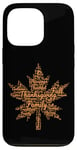 iPhone 13 Pro Thanksgiving Maple Leaf Word Cloud for Family Tradition Fall Case