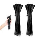 AiQInu 100pcs Attache Cable Electrique, Professionnelles Serre Cable, Collier de Serrage Plastique, Serflex Noir