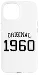 Coque pour iPhone 15 Original 1960, 65 ans pour homme femme, 65e anniversaire