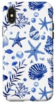 iPhone X/XS Blue Seashell Coastal Summer, Starfish, Women Case