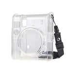 Sac de protection en cuir PU pour appareil photo instantané Instax,mini 40 rétro,housse avec sangle perfecstrap initiée - Type Clear