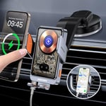 NOHON Support Telephone Voiture Induction：15W Chargeur Induction Voiture avec Clip Ventilation, Qi Chargeur sans Fil Voiture Rotation 360°, Compatible avec iPhone/Samsung/Xiaomi/OPPO/Huawei