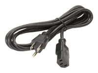 Black Box Power Cord 5-15P To C13, 6.5-Ft. - Strömkabel - Nema 5-15 (Hane) Rak Till Iec 60320 C13 Rak - Ac 125 V - 10 A - 2 M - Tvinnad - Svart - Förenta Staterna