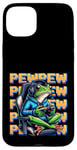 iPhone 15 Plus Cute Gaming Frog Pew Video Game Graphic Men Boys Kids Women Case