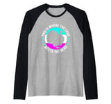 Funny This Is Where The Lead Meets The Head Turkey Hunting Raglan Baseball Tee