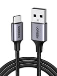 UGREEN USB A to USB C Cable 3A USB to USB C Charger Cable Fast Charge Compatible with iPhone 16/15 Pro Max, Galaxy S24 S23 Ultra, M13, Pixel 8, Redmi Note 11, iPad Pro 2022 (0.5M)